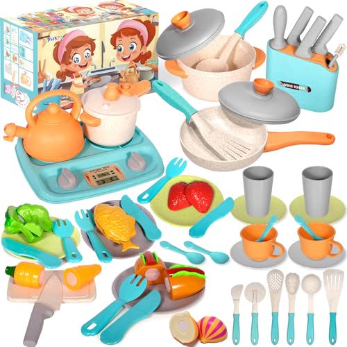 JEDWKFA 48 Stücke Kinderküche Zubehör, Spielküche Zubehör, Matschküche Kinder Outdoor, Küchenzubehör Kinder, Rollenspiel Geschirr Kinderküche, Weihnachten Geschenk für ab 3 4 5 Jahren JEDWKFA 48 Stücke Kinderküche Zubehör, Spielküche Zubehör, Matschküche Kinder Outdoor, Küchenzubehör Kinder, Rollenspiel Geschirr Kinderküche, Weihnachten Geschenk für ab 3 4 5 Jahren von JEDWKFA