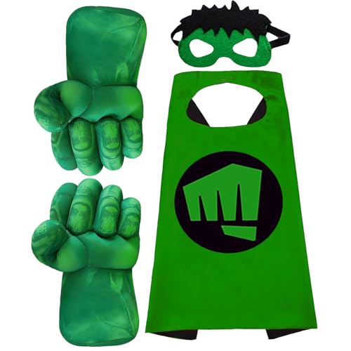 JEEK Superhero Hands Superheld Hände Fäuste Kinder Riesen Fäuste Handschuhe Spielzeug Smash Boxhandschuhe Gloves Spielzeug Geschenke Weiche Plüsch Handschuhe für Kinder Jungen Mädchen (grün B) von JEEK