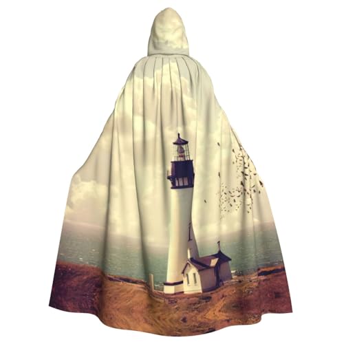 JEJEA Alter Leuchtturm-Druck, Uni, Kapuzenumhang, Renaissance, langer Umhang für Halloween, Cosplay-Kostüme JEJEA Alter Leuchtturm-Druck, Uni, Kapuzenumhang, Renaissance, langer Umhang für Halloween, Cosplay-Kostüme von JEJEA