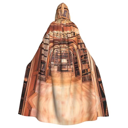 JEJEA Bibliothek Bücherregal Druck Uni Kapuzenumhang Renaissance Kapuzenumhang voller langer Umhang für Halloween Cosplay Kostüme JEJEA Bibliothek Bücherregal Druck Uni Kapuzenumhang Renaissance Kapuzenumhang voller langer Umhang für Halloween Cosplay Kostüme von JEJEA