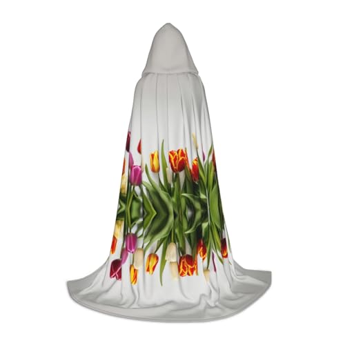 JEJEA Buntes Tulpenmuster, Halloween, Cosplay, Weihnachten, Party, Outfits, Zauberer-Robe, Halloween, Umhang, Mittelalter-Renaissance JEJEA Buntes Tulpenmuster, Halloween, Cosplay, Weihnachten, Party, Outfits, Zauberer-Robe, Halloween, Umhang, Mittelalter-Renaissance von JEJEA