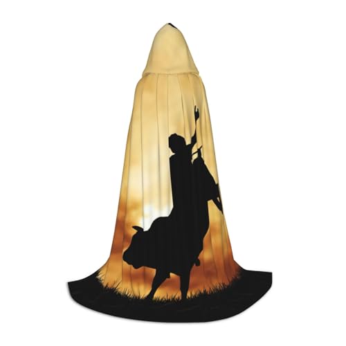 JEJEA Coole Bullreitaufdruck, Halloween, Cosplay, Weihnachten, Party, Outfits, Zauberer-Robe, Halloween, Umhang, Mittelalter-Renaissance JEJEA Coole Bullreitaufdruck, Halloween, Cosplay, Weihnachten, Party, Outfits, Zauberer-Robe, Halloween, Umhang, Mittelalter-Renaissance von JEJEA