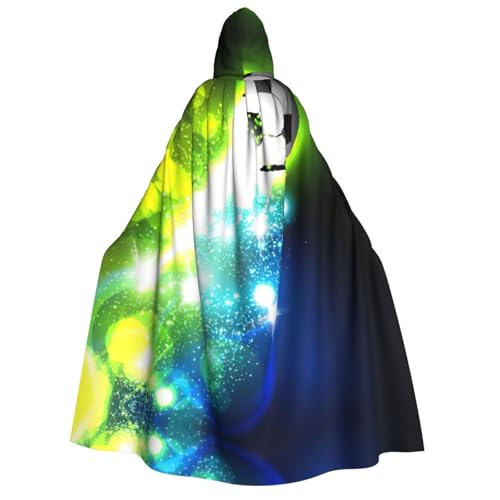 JEJEA Cooler Kapuzenumhang mit Fußball-Druck, langer Umhang für Weihnachten, Halloween, Kostüme, Kapuzenumhang, Maskerade JEJEA Cooler Kapuzenumhang mit Fußball-Druck, langer Umhang für Weihnachten, Halloween, Kostüme, Kapuzenumhang, Maskerade von JEJEA