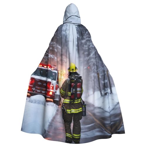 JEJEA Feuerwehrmann Feuerwehrmann Flamme Druck Uni Kapuzenumhang Renaissance Kapuzenumhang voller langer Umhang für Halloween Cosplay Kostüme JEJEA Feuerwehrmann Feuerwehrmann Flamme Druck Uni Kapuzenumhang Renaissance Kapuzenumhang voller langer Umhang für Halloween Cosplay Kostüme von JEJEA