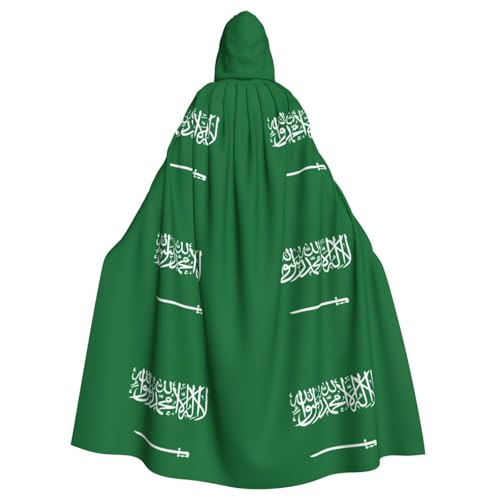 JEJEA Flagge von Saudi-Arabien, Hexen-Zauberer, Kapuzenumhang, Erwachsenen-Halloween-Partyumhang, für Hexe, Vampir, Cosplay-Kostüm von JEJEA