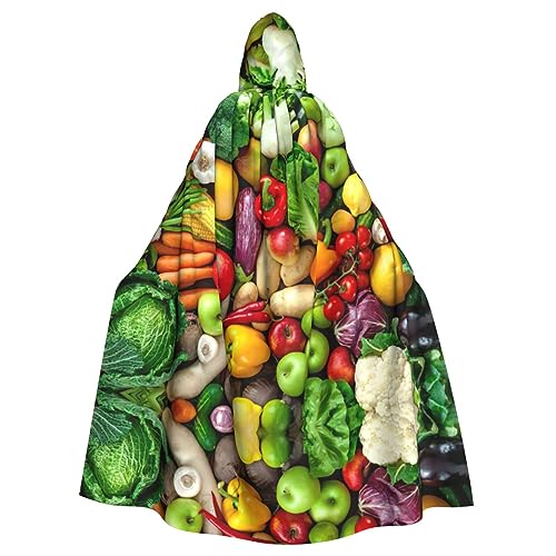 JEJEA Frisches Obst und Gemüse Druck Uni Kapuzenumhang Renaissance Kapuzenumhang voller langer Umhang für Halloween Cosplay Kostüme JEJEA Frisches Obst und Gemüse Druck Uni Kapuzenumhang Renaissance Kapuzenumhang voller langer Umhang für Halloween Cosplay Kostüme von JEJEA