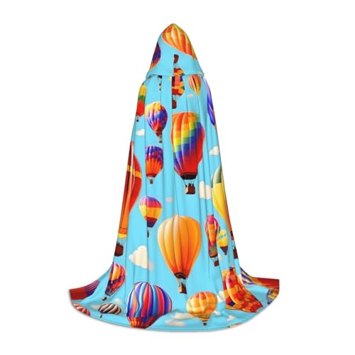 JEJEA Heißluftballon-Druck, Halloween, Cosplay, Weihnachten, Party, Outfits, Zauberer-Robe, Halloween, Umhang, Mittelalter-Renaissance von JEJEA