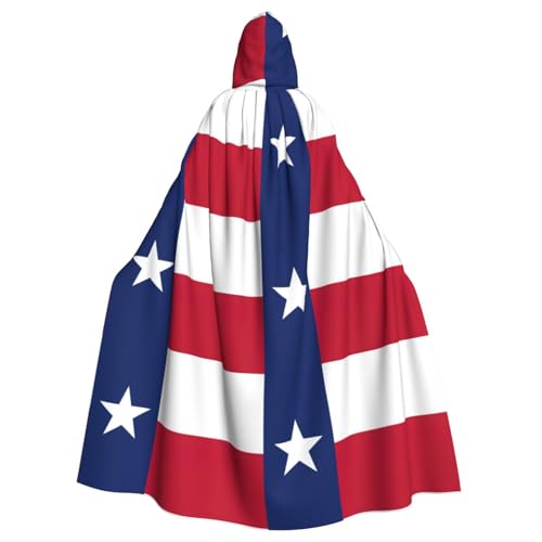 JEJEA Hexen-Zauberer-Umhang mit Kapuze, Motiv: Flagge von Texas, für Erwachsene, Halloween-Party, Umhang, für Hexe, Vampir, Cosplay-Kostüm von JEJEA