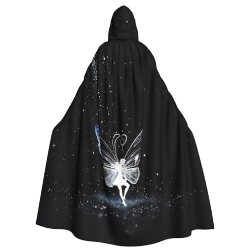 JEJEA Hexen-Zauberer-Umhang mit Schmetterlingsdruck, Erwachsenen-Halloween-Partyumhang, für Hexe, Vampir, Cosplay-Kostüm von JEJEA