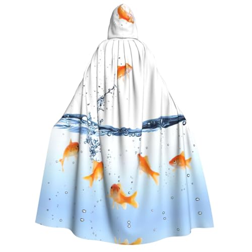 JEJEA Kapuzenumhang mit Fisch-in-Wasser-Druck, langer Umhang für Weihnachten, Halloween, Kostüme, Kapuzenumhang, Maskerade JEJEA Kapuzenumhang mit Fisch-in-Wasser-Druck, langer Umhang für Weihnachten, Halloween, Kostüme, Kapuzenumhang, Maskerade von JEJEA