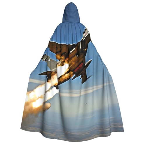 JEJEA Kapuzenumhang mit Flugzeug-Jets-Druck, langer Umhang für Weihnachten, Halloween, Kostüme, Kapuzenumhang, Maskerade JEJEA Kapuzenumhang mit Flugzeug-Jets-Druck, langer Umhang für Weihnachten, Halloween, Kostüme, Kapuzenumhang, Maskerade von JEJEA