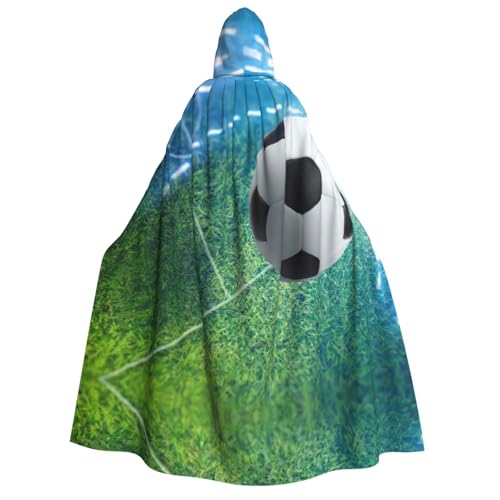 JEJEA Kapuzenumhang mit Fußball-Motiv, langer Umhang für Weihnachten, Halloween, Kostüme, Kapuzenumhang, Maskerade JEJEA Kapuzenumhang mit Fußball-Motiv, langer Umhang für Weihnachten, Halloween, Kostüme, Kapuzenumhang, Maskerade von JEJEA
