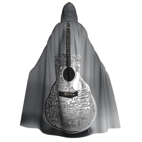 JEJEA Kapuzenumhang mit Gitarrenmuster, langer Umhang für Weihnachten, Halloween, Kostüme, Kapuzenumhang, Maskerade JEJEA Kapuzenumhang mit Gitarrenmuster, langer Umhang für Weihnachten, Halloween, Kostüme, Kapuzenumhang, Maskerade von JEJEA
