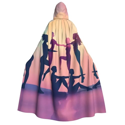 JEJEA Kapuzenumhang mit Gymnastik-Spieldruck, langer Umhang für Weihnachten, Halloween, Kostüme, Kapuzenumhang, Maskerade JEJEA Kapuzenumhang mit Gymnastik-Spieldruck, langer Umhang für Weihnachten, Halloween, Kostüme, Kapuzenumhang, Maskerade von JEJEA