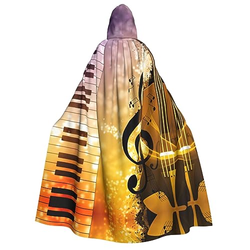 JEJEA Kapuzenumhang mit Klavier- und Violinenmusiknoten, langer Umhang für Weihnachten, Halloween, Kostüme, Kapuzenumhang, Maskerade JEJEA Kapuzenumhang mit Klavier- und Violinenmusiknoten, langer Umhang für Weihnachten, Halloween, Kostüme, Kapuzenumhang, Maskerade von JEJEA
