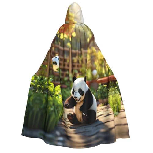 JEJEA Kapuzenumhang mit Panda-Druck, langer Umhang für Weihnachten, Halloween, Kostüme, Kapuzenumhang, Maskerade JEJEA Kapuzenumhang mit Panda-Druck, langer Umhang für Weihnachten, Halloween, Kostüme, Kapuzenumhang, Maskerade von JEJEA