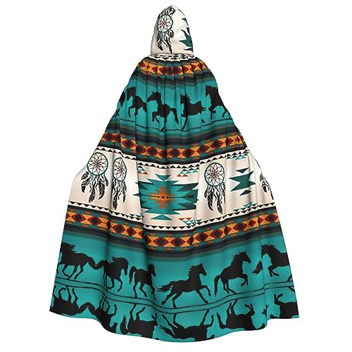 JEJEA Kapuzenumhang mit Pferdestreifenmuster, langer Umhang für Weihnachten, Halloween, Kostüme, Kapuzenumhang, Maskerade JEJEA Kapuzenumhang mit Pferdestreifenmuster, langer Umhang für Weihnachten, Halloween, Kostüme, Kapuzenumhang, Maskerade von JEJEA