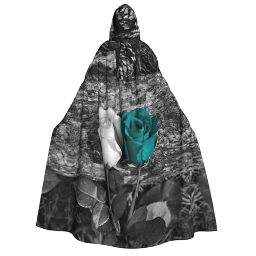 JEJEA Kapuzenumhang mit Rosenmuster, langer Umhang für Weihnachten, Halloween, Kostüme, Kapuzenumhang, Maskerade JEJEA Kapuzenumhang mit Rosenmuster, langer Umhang für Weihnachten, Halloween, Kostüme, Kapuzenumhang, Maskerade von JEJEA