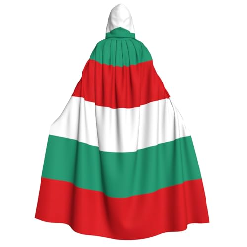 JEJEA Kapuzenumhang mit bulgarischer Flagge, Unisex, für Cosplay, Weihnachten, Party, Geschenke, Hexen-Outfits von JEJEA