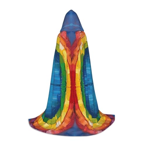 JEJEA Kleiner Regenbogen-Druck, Halloween, Cosplay, Weihnachten, Party, Outfits, Zauberer-Robe, Halloween, Umhang, Mittelalter-Renaissance JEJEA Kleiner Regenbogen-Druck, Halloween, Cosplay, Weihnachten, Party, Outfits, Zauberer-Robe, Halloween, Umhang, Mittelalter-Renaissance von JEJEA
