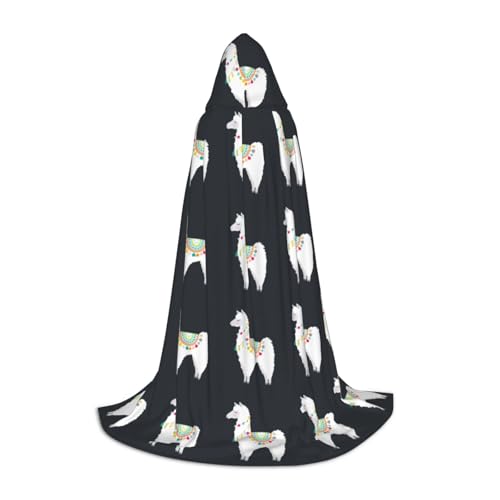 JEJEA Lama-Druck, Halloween, Cosplay, Weihnachten, Party, Outfits, Zauberer, Robe, Halloween, Umhang, Mittelalterliche Renaissance JEJEA Lama-Druck, Halloween, Cosplay, Weihnachten, Party, Outfits, Zauberer, Robe, Halloween, Umhang, Mittelalterliche Renaissance von JEJEA
