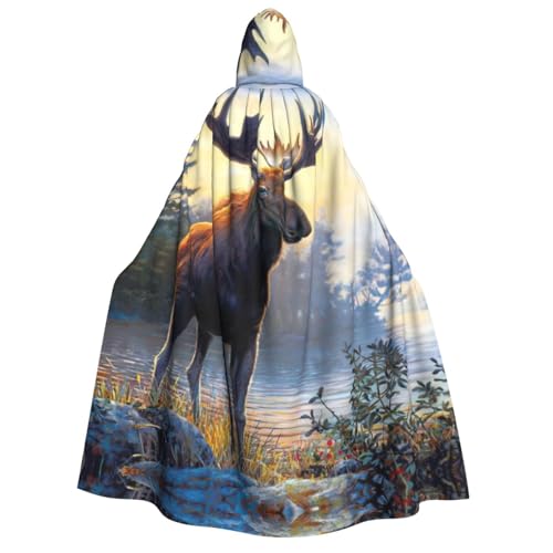 JEJEA Langer Umhang mit Kapuze und Nordelchmotiv, für Weihnachten, Halloween, Kostüme, Kapuzenumhang, Maskerade JEJEA Langer Umhang mit Kapuze und Nordelchmotiv, für Weihnachten, Halloween, Kostüme, Kapuzenumhang, Maskerade von JEJEA