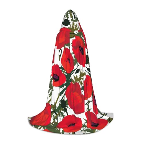 JEJEA Mohnblumen-Druck, Halloween, Cosplay, Weihnachten, Party, Outfits, Zauberer-Robe, Halloween, Umhang, Mittelalter-Renaissance JEJEA Mohnblumen-Druck, Halloween, Cosplay, Weihnachten, Party, Outfits, Zauberer-Robe, Halloween, Umhang, Mittelalter-Renaissance von JEJEA