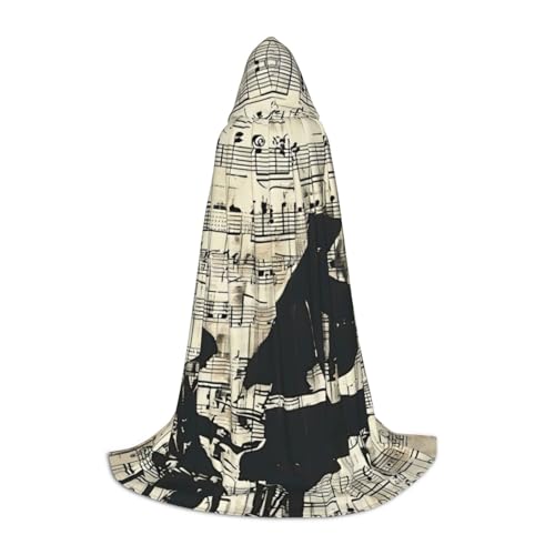 JEJEA Musiknoten-Druck, Halloween, Cosplay, Weihnachten, Party, Outfits, Zauberer-Robe, Halloween, Umhang, Mittelalter-Renaissance JEJEA Musiknoten-Druck, Halloween, Cosplay, Weihnachten, Party, Outfits, Zauberer-Robe, Halloween, Umhang, Mittelalter-Renaissance von JEJEA