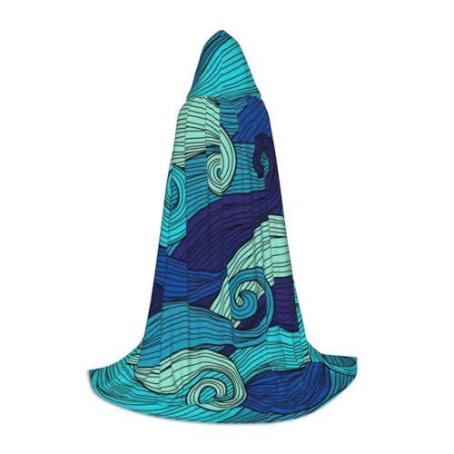 JEJEA Ozeanwellen-Druck, Halloween, Cosplay, Weihnachten, Party, Outfits, Zauberer-Robe, Halloween, Umhang, Mittelalter-Renaissance JEJEA Ozeanwellen-Druck, Halloween, Cosplay, Weihnachten, Party, Outfits, Zauberer-Robe, Halloween, Umhang, Mittelalter-Renaissance von JEJEA