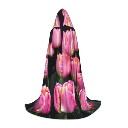 JEJEA Rosa und Tulpenaufdruck, Halloween, Cosplay, Weihnachten, Party, Outfits, Zauberer-Robe, Halloween, Umhang, Mittelalter-Renaissance JEJEA Rosa und Tulpenaufdruck, Halloween, Cosplay, Weihnachten, Party, Outfits, Zauberer-Robe, Halloween, Umhang, Mittelalter-Renaissance von JEJEA