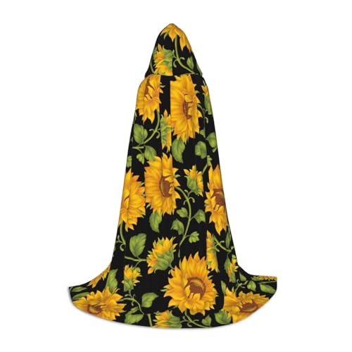 JEJEA Sonnenblumenmuster, Druck, Halloween, Cosplay, Weihnachten, Party, Outfits, Zauberer, Robe, Halloween, Umhang, Mittelalterliche Renaissance JEJEA Sonnenblumenmuster, Druck, Halloween, Cosplay, Weihnachten, Party, Outfits, Zauberer, Robe, Halloween, Umhang, Mittelalterliche Renaissance von JEJEA