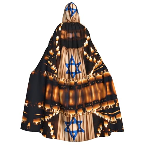 JEJEA Umhang mit israelischer Flagge, langer Umhang für Weihnachten, Halloween, Kostüme, Kapuzenumhang, Maskerade JEJEA Umhang mit israelischer Flagge, langer Umhang für Weihnachten, Halloween, Kostüme, Kapuzenumhang, Maskerade von JEJEA