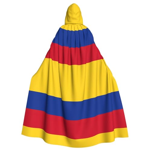 JEJEA Uni Kapuzenumhang mit Flagge von Kolumbien, Renaissance, langer Umhang für Halloween, Cosplay-Kostüme JEJEA Uni Kapuzenumhang mit Flagge von Kolumbien, Renaissance, langer Umhang für Halloween, Cosplay-Kostüme von JEJEA