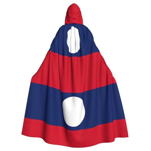 JEJEA Uni Kapuzenumhang mit Flagge von Laos, Renaissance, langer Umhang für Halloween, Cosplay-Kostüme JEJEA Uni Kapuzenumhang mit Flagge von Laos, Renaissance, langer Umhang für Halloween, Cosplay-Kostüme von JEJEA