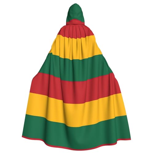 JEJEA Uni Kapuzenumhang mit Flagge von Litauen, Renaissance, langer Umhang für Halloween, Cosplay-Kostüme von JEJEA
