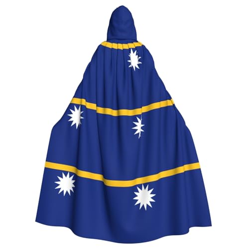 JEJEA Uni Kapuzenumhang mit Flagge von Nauru, Renaissance, langer Umhang für Halloween, Cosplay-Kostüme JEJEA Uni Kapuzenumhang mit Flagge von Nauru, Renaissance, langer Umhang für Halloween, Cosplay-Kostüme von JEJEA
