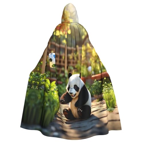 JEJEA Uni Kapuzenumhang mit Panda-Druck, Renaissance-Umhang, langer Umhang für Halloween, Cosplay-Kostüme JEJEA Uni Kapuzenumhang mit Panda-Druck, Renaissance-Umhang, langer Umhang für Halloween, Cosplay-Kostüme von JEJEA