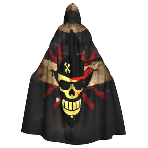 JEJEA Uni Kapuzenumhang mit Piratenflagge, Renaissance, langer Umhang für Halloween, Cosplay-Kostüme JEJEA Uni Kapuzenumhang mit Piratenflagge, Renaissance, langer Umhang für Halloween, Cosplay-Kostüme von JEJEA