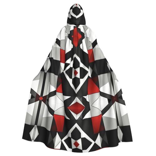 JEJEA Uni Kapuzenumhang mit abstraktem geometrischem Muster, Renaissance, langer Umhang für Halloween, Cosplay-Kostüme JEJEA Uni Kapuzenumhang mit abstraktem geometrischem Muster, Renaissance, langer Umhang für Halloween, Cosplay-Kostüme von JEJEA