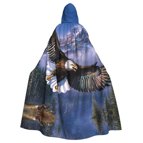 JEJEA Uni Kapuzenumhang mit fliegendem Adler, Renaissance, langer Umhang für Halloween, Cosplay-Kostüme JEJEA Uni Kapuzenumhang mit fliegendem Adler, Renaissance, langer Umhang für Halloween, Cosplay-Kostüme von JEJEA