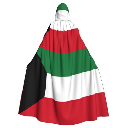 JEJEA Uni Kapuzenumhang mit kuwaitischer Flagge, Renaissance, langer Umhang für Halloween, Cosplay-Kostüme JEJEA Uni Kapuzenumhang mit kuwaitischer Flagge, Renaissance, langer Umhang für Halloween, Cosplay-Kostüme von JEJEA