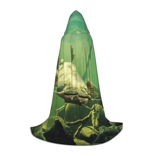 JEJEA Unterwasserwels-Druck, Halloween, Cosplay, Weihnachten, Party, Outfits, Zauberer-Robe, Halloween, Umhang, Mittelalter-Renaissance JEJEA Unterwasserwels-Druck, Halloween, Cosplay, Weihnachten, Party, Outfits, Zauberer-Robe, Halloween, Umhang, Mittelalter-Renaissance von JEJEA