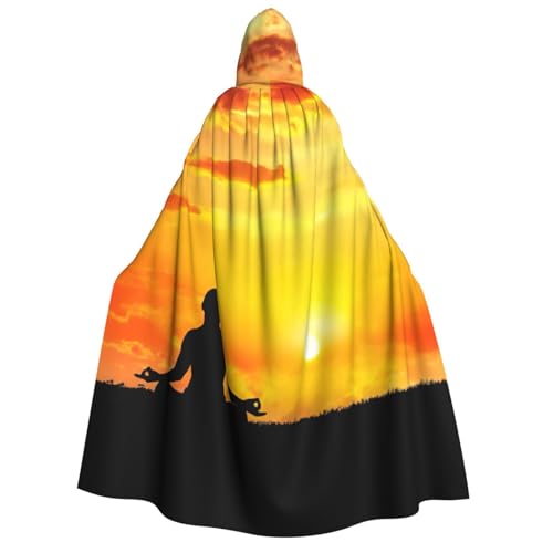JEJEA Yoga-Meditationsdruck, langer Umhang mit Kapuze, für Weihnachten, Halloween, Kostüme, Kapuzenumhang, Maskerade JEJEA Yoga-Meditationsdruck, langer Umhang mit Kapuze, für Weihnachten, Halloween, Kostüme, Kapuzenumhang, Maskerade von JEJEA