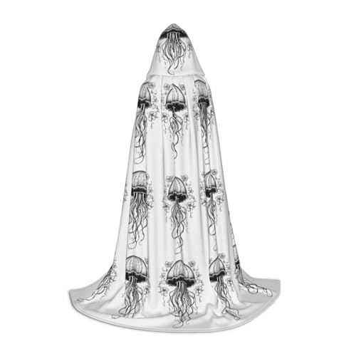 Quallenmuster-Druck, Halloween, Cosplay, Weihnachten, Party, Outfits, Zauberer-Robe, Halloween, Umhang, Mittelalter-Renaissance Quallenmuster-Druck, Halloween, Cosplay, Weihnachten, Party, Outfits, Zauberer-Robe, Halloween, Umhang, Mittelalter-Renaissance von JEJEA