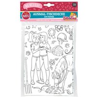 Mal Mich Bunt Ausmal-Tischdecke aus Papier, Motiv Bibi und Tina von JEKA Papier und Spielwaren