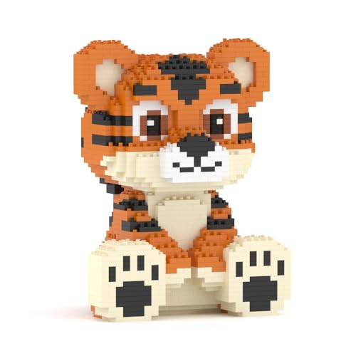 JEKCA Blocky Tiger 01S | Tierbausteine aus Kunststoff | Ab 14 Jahren von JEKCA