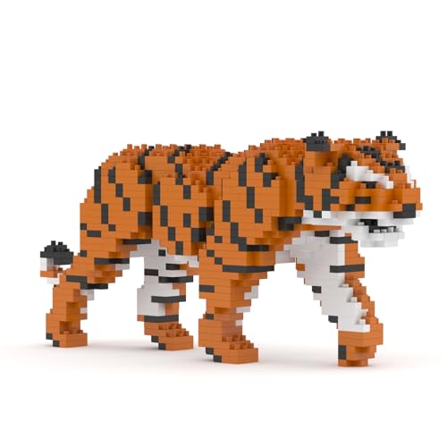 JEKCA | Tiger 01S - Bausteine, Baustein-Skulpturen, Sammelset, perfekte Geschenkidee von JEKCA