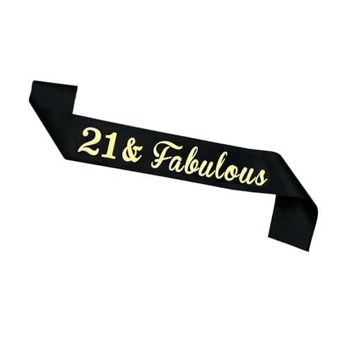 JEKUGOT 21 Geburtstag Schärpe Schwarz 60 Geburtstag Dekorationen für Frauen Geburtstag Schärpe für Frauen 60 Schärpe für Geburtstagsfeier - Elegante Party Dekoration Schärpe JEKUGOT 21 Geburtstag Schärpe Schwarz 60 Geburtstag Dekorationen für Frauen Geburtstag Schärpe für Frauen 60 Schärpe für Geburtstagsfeier - Elegante Party Dekoration Schärpe von JEKUGOT