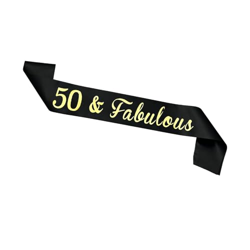 JEKUGOT Schärpe zum 50. Geburtstag Schwarz 60 Geburtstag Dekorationen für Frauen Geburtstag Schärpe für Frauen 60 Schärpe für Geburtstagsfeier - Elegante Party Dekoration Schärpe JEKUGOT Schärpe zum 50. Geburtstag Schwarz 60 Geburtstag Dekorationen für Frauen Geburtstag Schärpe für Frauen 60 Schärpe für Geburtstagsfeier - Elegante Party Dekoration Schärpe von JEKUGOT