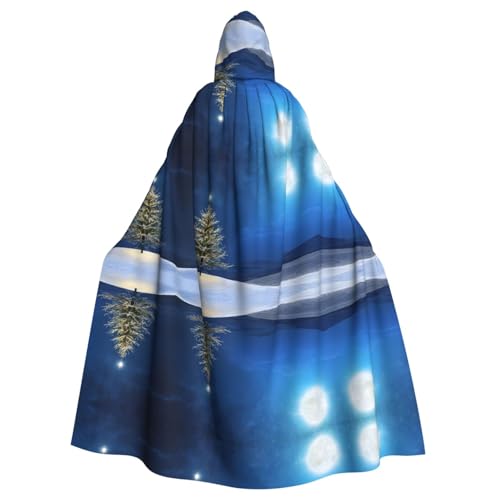 JEKYDOSD Blauer Weihnachts-Schneeflocken-Aufdruck, Kapuzenumhang für Erwachsene, perfekt für Halloween, Rollenspiele, Maskerade und Kostümpartys JEKYDOSD Blauer Weihnachts-Schneeflocken-Aufdruck, Kapuzenumhang für Erwachsene, perfekt für Halloween, Rollenspiele, Maskerade und Kostümpartys von JEKYDOSD